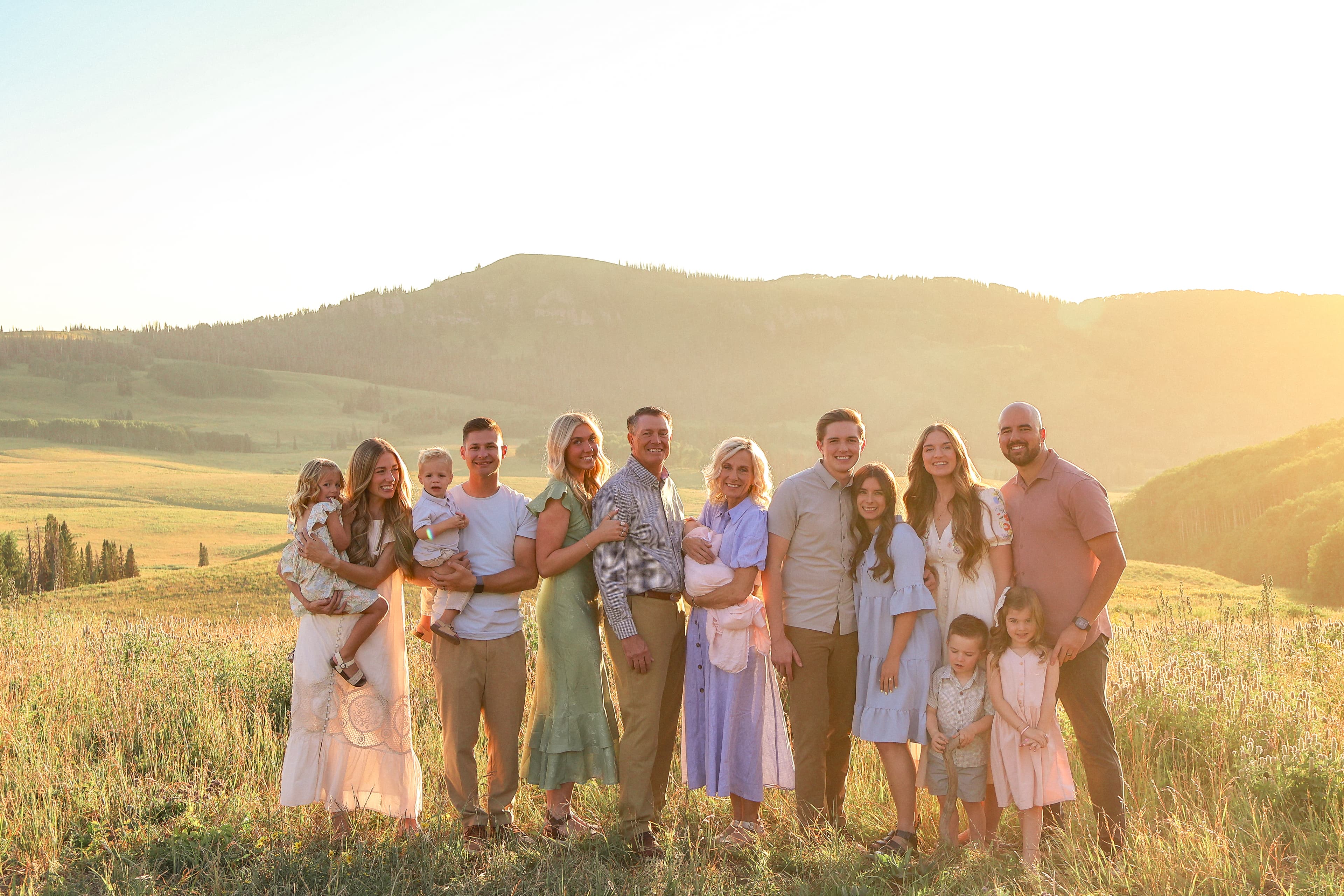 Family portrait in a natural park setting
